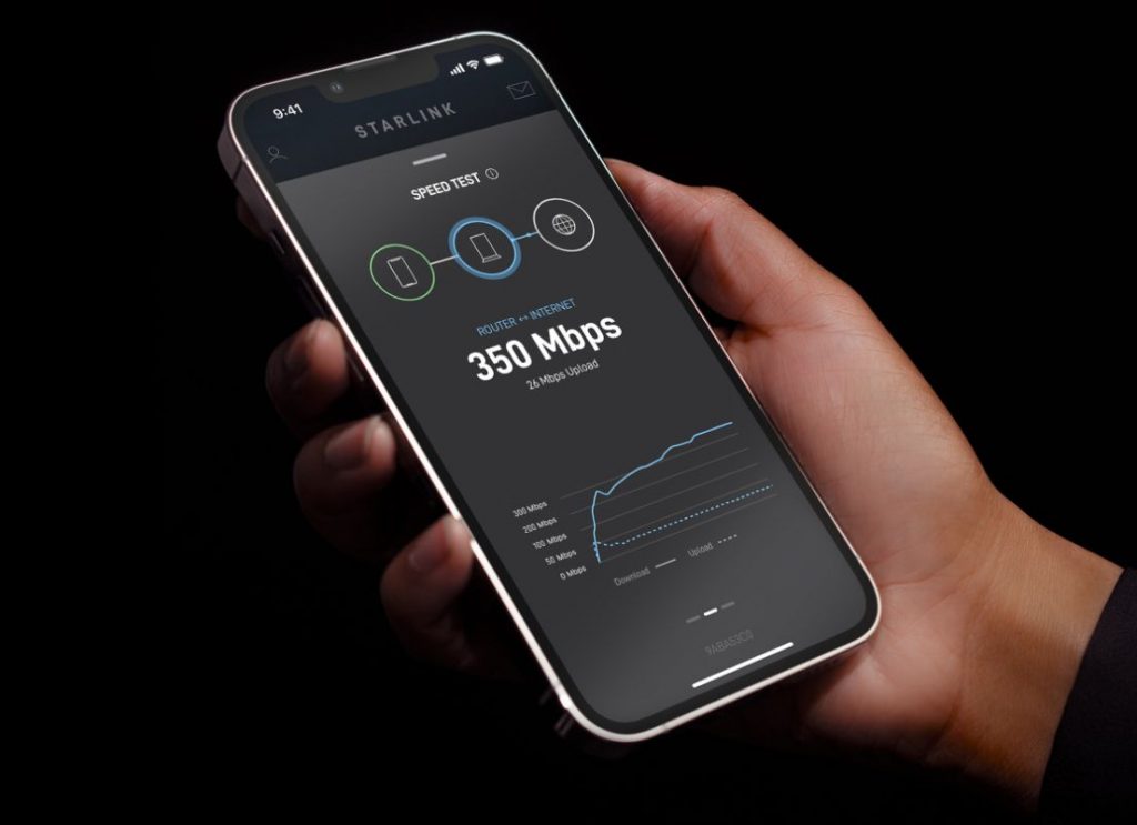 Teste de velocidade da internet Starlink