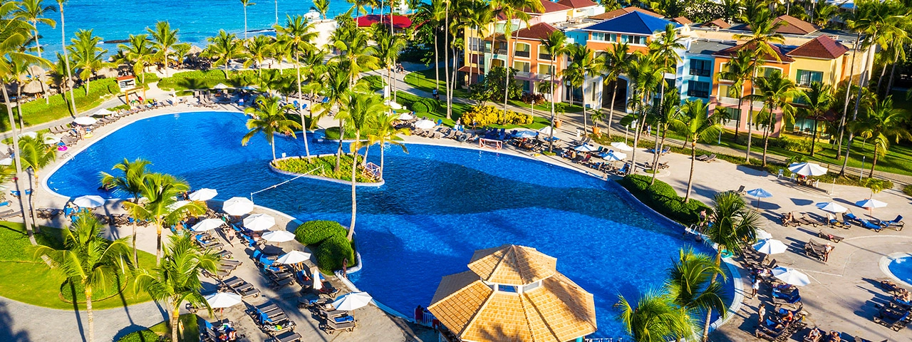 Vista do Ocean Blue Sand Resort em Punta Cana