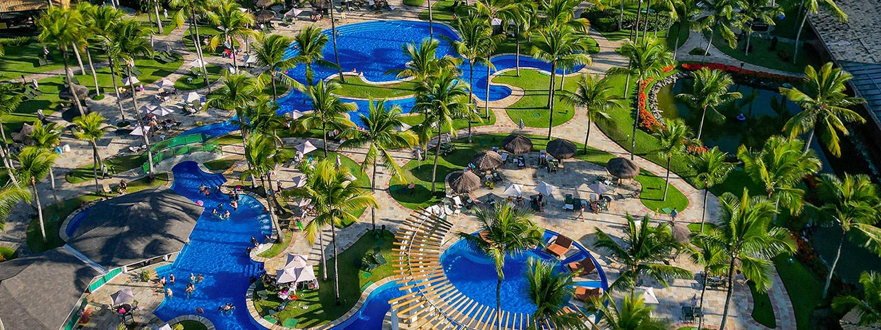 Vista do Transamerica Resort Comandatuba na Bahia