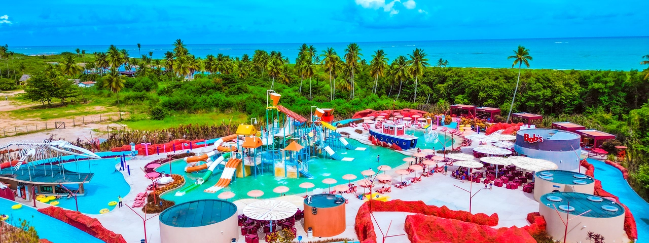 Vista do Pratagy Beach Resort em Maceió